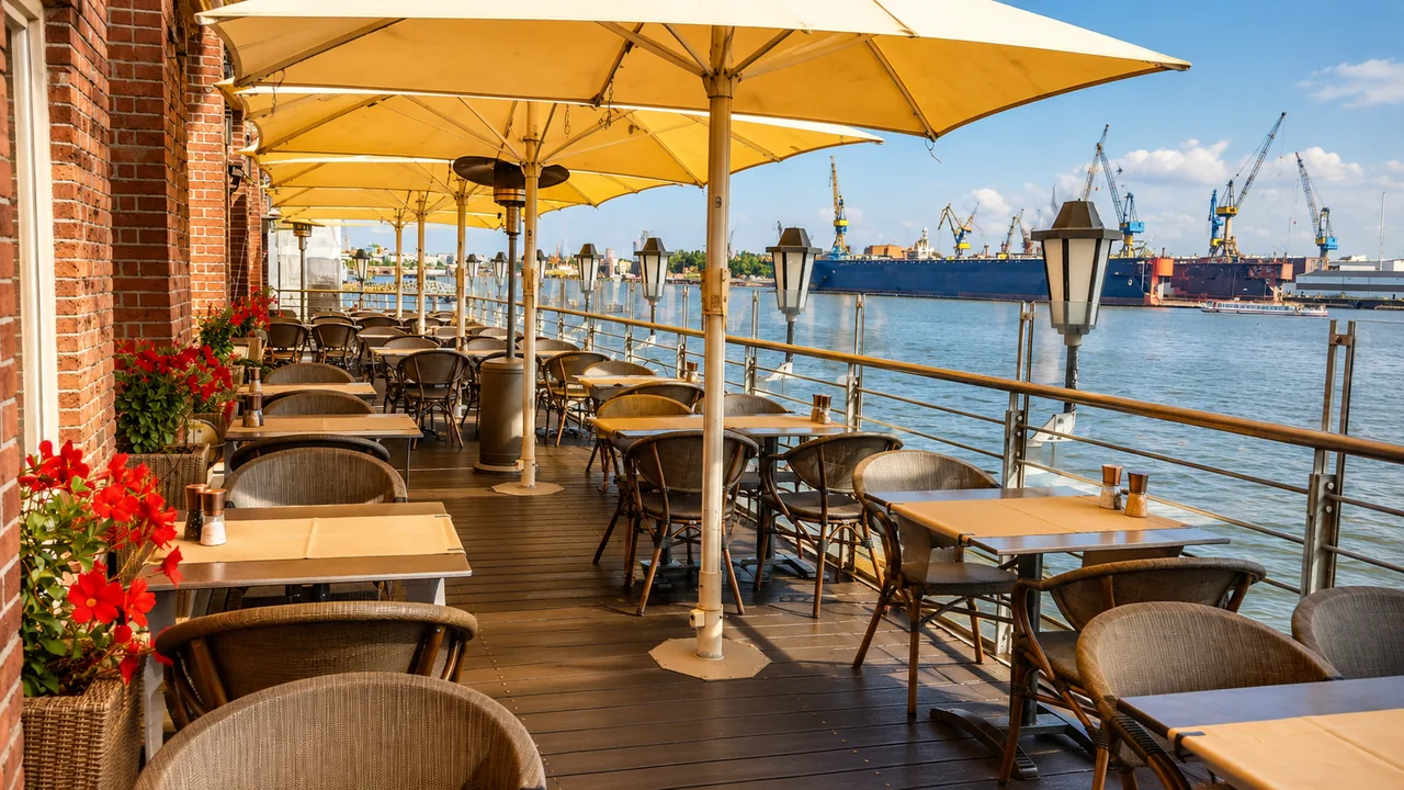 Hamburger Elbspeicher · Restaurant direkt am Wasser